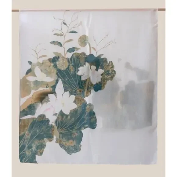 Anya Silk Scarf Wrap Shawl Oversized White Lotus Asian Mori Girl Forrest Fairy